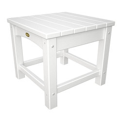 Trex&reg; Outdoor Furniture&trade; Rockport Club 18" Side Table in Classic White - Outdoor Side Tables