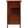 Winsome Gregory Transitional Solid Wood Kitchen Cart in Walnut