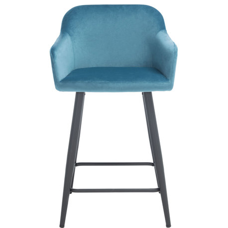 Cataleya Counter Stool - Denim Blue, Black