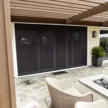 Exterior Door Motorized Power Screens in Coto de Caza, California