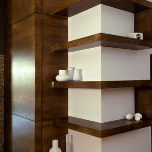 Example of a minimalist home theater design in Albuquerque