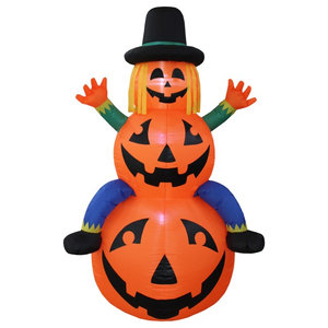 Halloween Inflatable Ghosts And Pumpkins Patch Yard Decoration