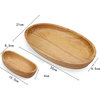 Wooden Dinnerware Fruit, Meat, Bread Plate Hull Form Bowl 15.8 X 8.3 X 4 CM