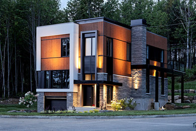 Example of a trendy exterior home design in Montreal