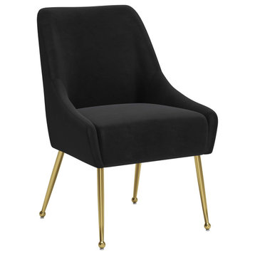 Maxine Dining Chair Black & Gold