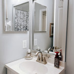 Frame My Mirror - Meade Framed Wall Mirror, Brushed Chrome, 20"x54" - Brushed metallic tones are paired with the unpretentious lines of the Meade to create a contemporary framed mirror. The shallow depth of the Meade makes this an ideal choice for areas with limited space.