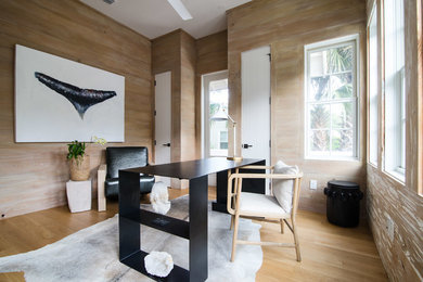 Example of a trendy home office design in Jacksonville