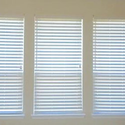 Levolor 2 1/2" Faux Wood Blinds in Customer Rebecca's Home - Vertical Blinds