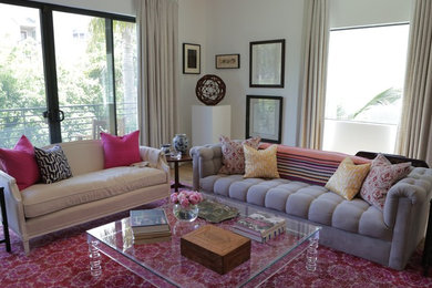 Inspiration for a transitional living room remodel in Los Angeles