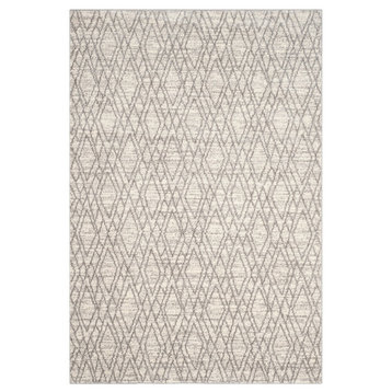 Safavieh Tunisia Tun295G Geometric Rug, Ivory/Light Gray, 5'1"x7'6"