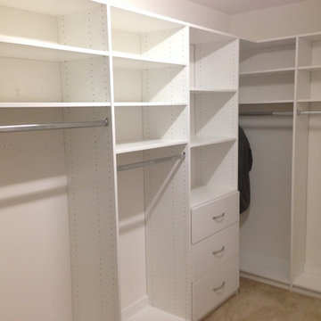 White Melamine Master Closet