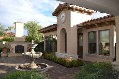Inspiration for a mediterranean exterior home remodel in Los Angeles