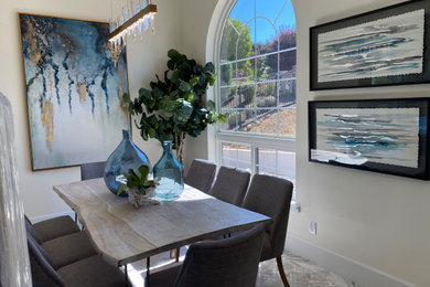 This is an example of a modern dining room in Sacramento.