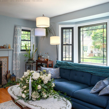 New Windows with Grilles in Charming Living Room - Renewal by Andersen New Jerse