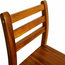 Traditional Set of 2 Bar Stool in Acacia Hardwood with Backrest and Footrest