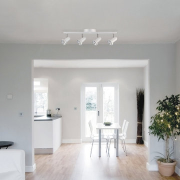 Melo 4-Light Track Lighting, Glossy White Finish, Bulbs Included