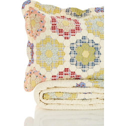 Farmhouse Quilts And Quilt Sets Honeycomb Cotton Quilt Set, Full/Queen