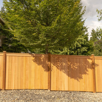 Modern Cedar Privacy Fence Installation, Seattle Area