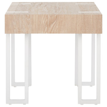 Safavieh Aberton End Table, Natural/White