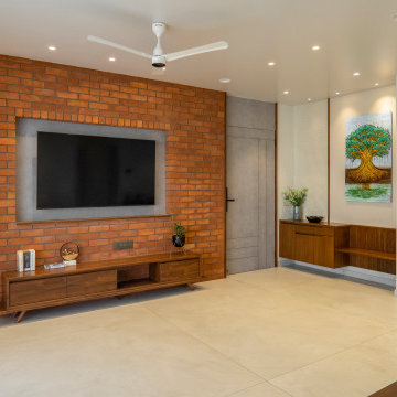 Foyer with TV Wall