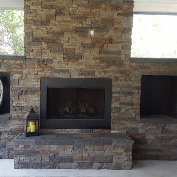 Stratford Stacked Stone DIY Outdoor Fireplace