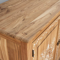 84" Long Damascus Mother Of Pearl Inlay Sideboard