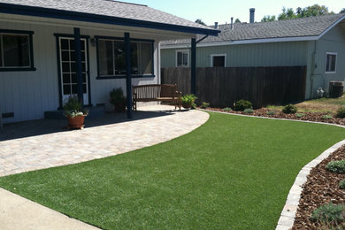 Front Yard - Synthetic Lawn and Landscaping