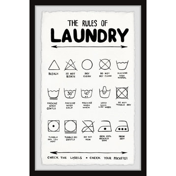 "The Rules of Laundry" Framed Painting Print, 20x30