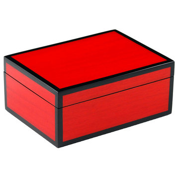 Lacquer Medium Box, Red Tulipwood