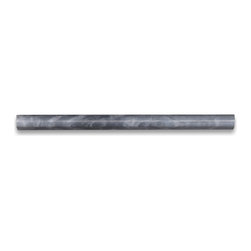 Stone Center Online - Bardiglio Gray Dark Grey Marble 3/4x12 Pencil Liner Molding Polished, 1 piece - Accent Trim And Border Tile