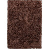 Shag Verve Area Rug, Rectangle, Medium Brown-Medium Brown, 5'x8'