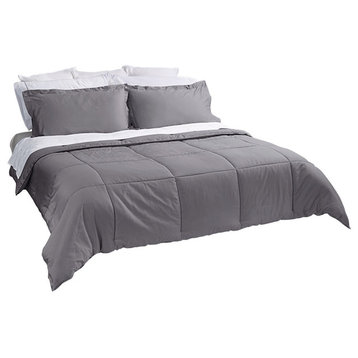 Easy Bed Making Down Alternative Comforter Full/Queen, Pewter