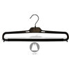 Black Plastic Pant Hanger With Non-Slip Bar and Black Hook, 100