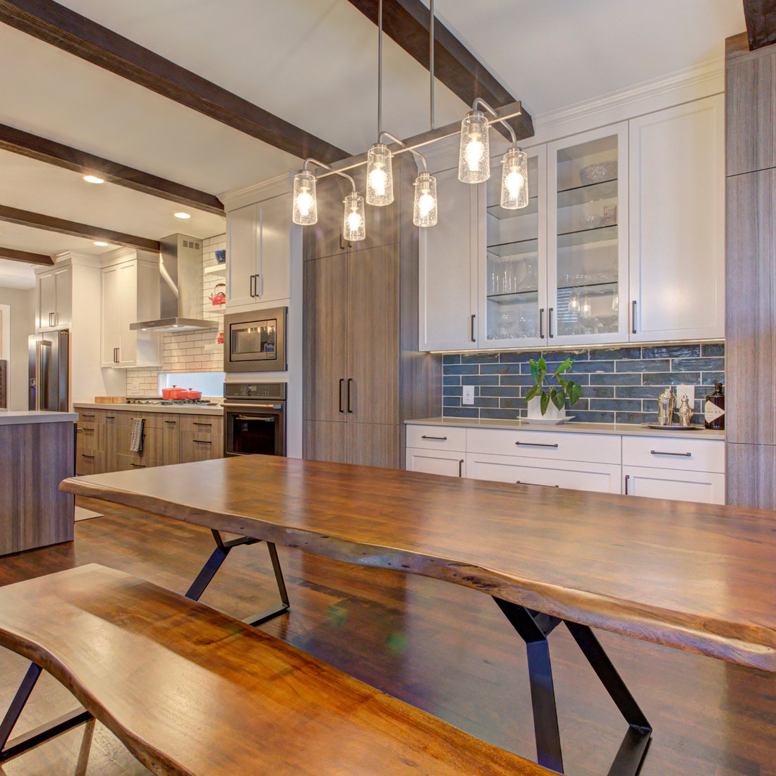 Contemporary Rustic Open Kitchen