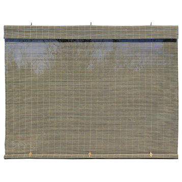 Imperial Matchstick Cord-Free Roll Up Shade, Driftwood, 96"x72"