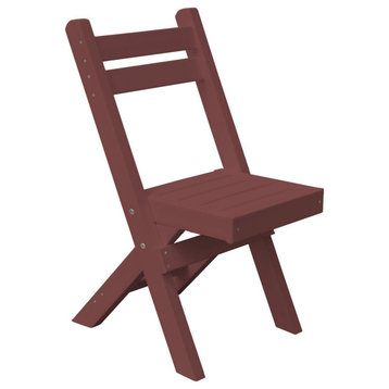 Poly Lumber Coronado Folding Bistro Chair, Cherrywood