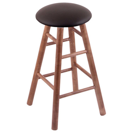 Holland Bar Stool, Maple Round Cushion Bar Stool, Smooth Legs