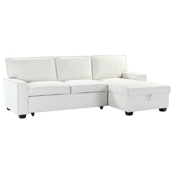 Out Sleeper Sectional, White