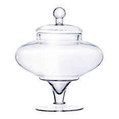 CYS Apothecary Candy Buffet Glass Jar, Clear, Open D-5.75" Body D-11" H-13", 1 P