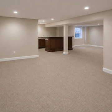 Finished Basement, Egress Window, Wet Bar, Built-In's & Bathroom