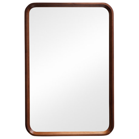 Vela Mirror, Walnut, 24"