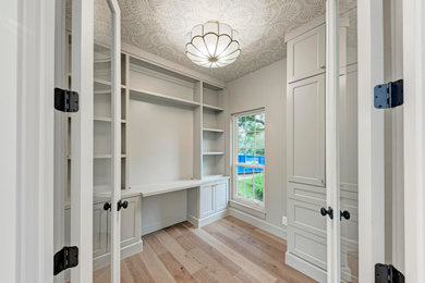 Home office - transitional home office idea in Austin