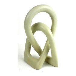 Smolart - Natural Soapstone Lover's Knot, 6" - Decorative Objects And Figurines