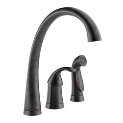 Delta Pilar&reg; Single Handle Kitchen Faucet with Spray - Kitchen Faucets