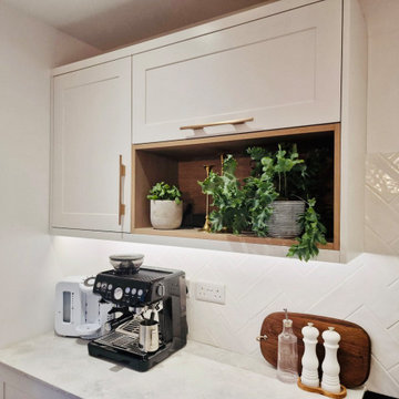 Modern White Narrow Shaker Kitchen