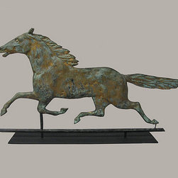 Antique Horse Weather Vane with Contemporary Iron Stand - Home Decor