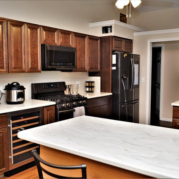 Portage, IN. Kountry Wood Products. Lava Cherry Kitchen