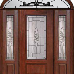 Prehung Sidelites-Transom Door 80 Fiberglass Versailles 3/4 Lite - Front Doors