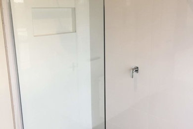 Mid-sized modern master bathroom in Sydney.