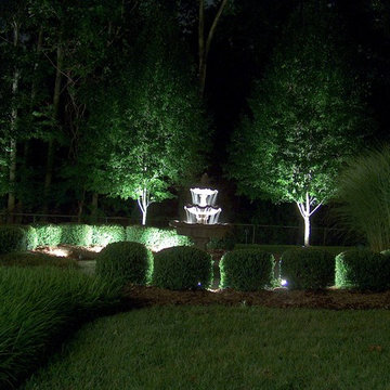 Artistic Night Lighting ~ Affordable Lawn Sprinklers and Lighting